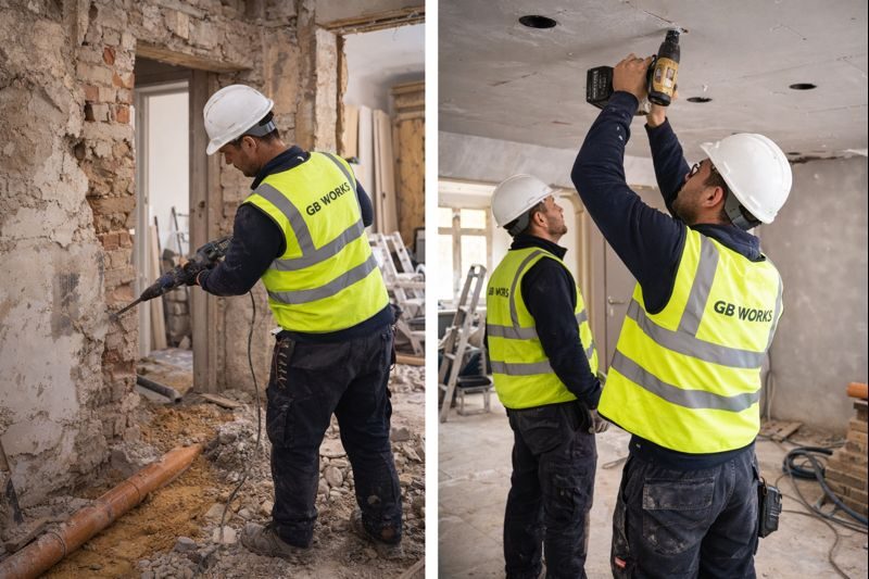 Interior refurbishment works carried out by GB Works